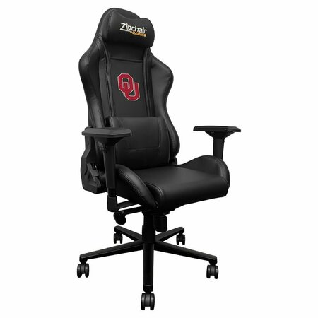 DREAMSEAT Xpression Pro Gaming Chair with Oklahoma University Sooners with Red Logo with White Outline XZXPPRO032-PSCOL11044A